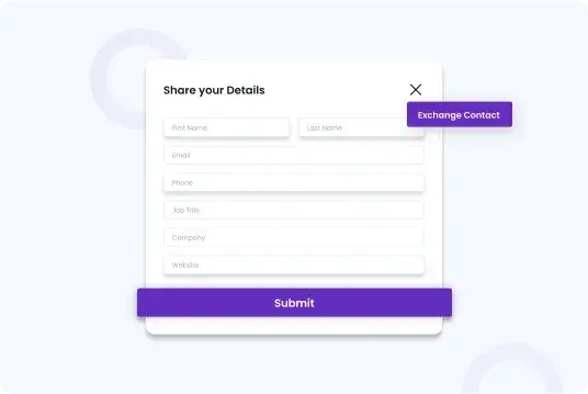 Customizable Contact Exchange Form